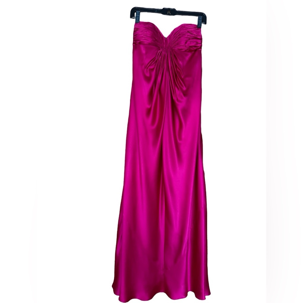 Laundry 100% Silk Strapeless Shirred Formal Dress Gown
